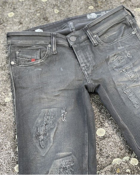 Džíny dámské Diesel SKINZEE LOW černé pogumované